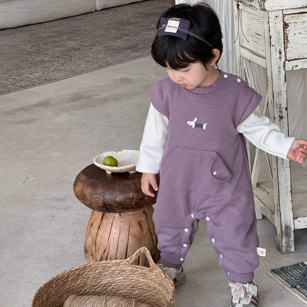 Ropa de bebé 2024 otoño e invierno mameluco de bebé de una pieza de dos piezas falsas más gamuza de terciopelo ropa para niños coreanos mameluco de manga larga para bebés