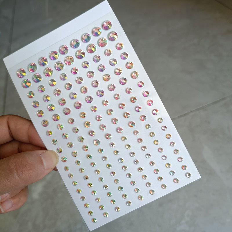 Raíz de montaña flash diamante lágrima Pegatinas de diamante pentagrama estrella ojo maquillaje gota de agua roto Diamante autoadhesivo dopamina Perla cara pegada Diamante