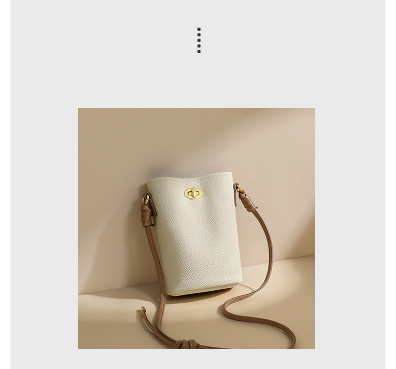 Sac à bandoulière en cuir véritable pour téléphone portable, petite taille, nouvelle bandoulière de grande capacité, sensation haut de gamme pour femmes, seau en cuir de vache, 2024_voghion.com