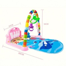 跨境热销婴幼儿健身架新生婴儿脚踏钢琴 0-3岁宝宝音乐游戏毯玩具