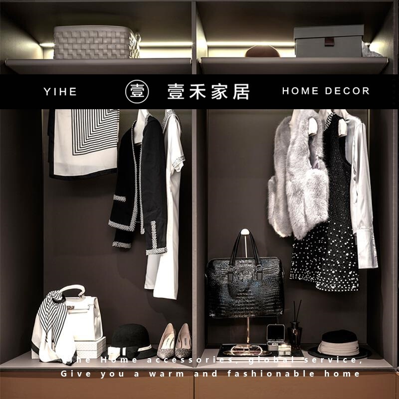 Exhibition Cabinet Decorations Exhibition Hall Storage Box Collocation Cloakroom Decorations Wardrobe Ornaments Sample Light Luxury Clothes