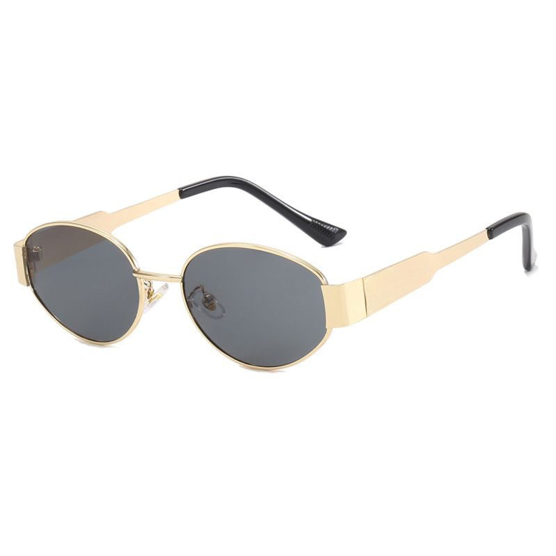 Gafas de sol redondas europeas y americanas para mujer, estilo urbano, novedad 2026, gafas de sol metálicas de moda, gafas de sol a la última. image 10