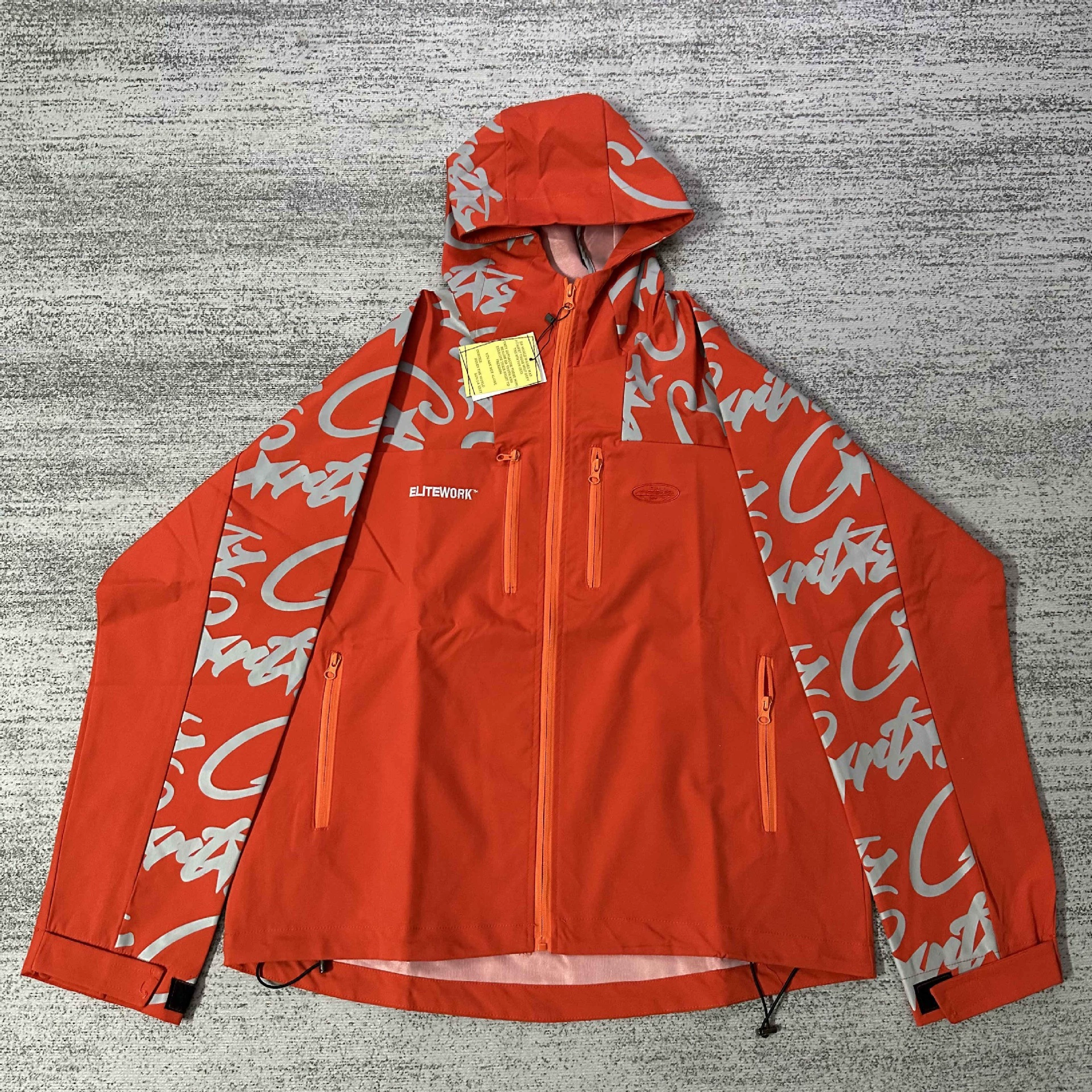 Corteiz soft shell Elitework водостойкая ветрозащитная куртка с отражающей поверхностью соединяющая куртку Demon Island