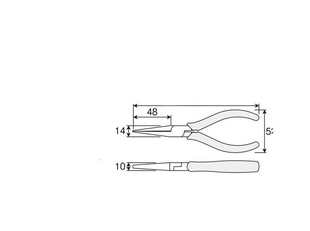 Morikawa Trade Japan Treasure Three Hozan Needle-Nose Pliers P-16 Vise P16 Tip Tip Tip Pliers