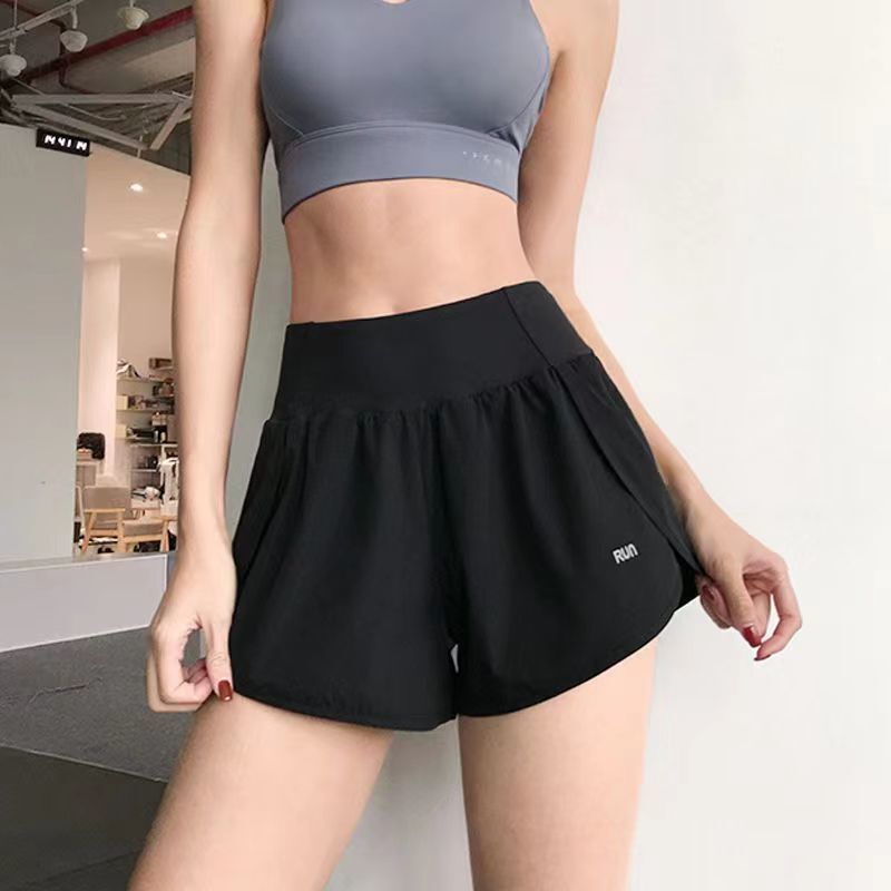 女性用水泳パンツ、偽ツーピース露出防止ラフティング、ハイエンド、速乾性、二層水着、ボクサー、通気性のある女の子用ランニングショーツ|undefined