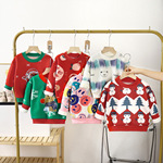 儿童毛衣百搭针织衫秋冬加厚保暖卫衣圣诞节童装家居服外穿批发