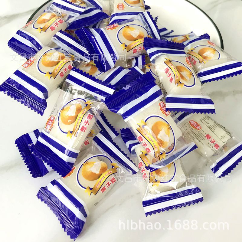 海南特产400g椰子糕批发 传统糕点心休闲儿童零食软糖水果软糖