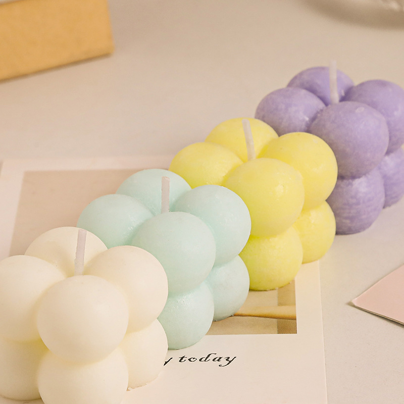 Pequeño cubo aromaterapia vela creativo pequeño artesanal hogar Decoración tiro props pequeño cubo vela