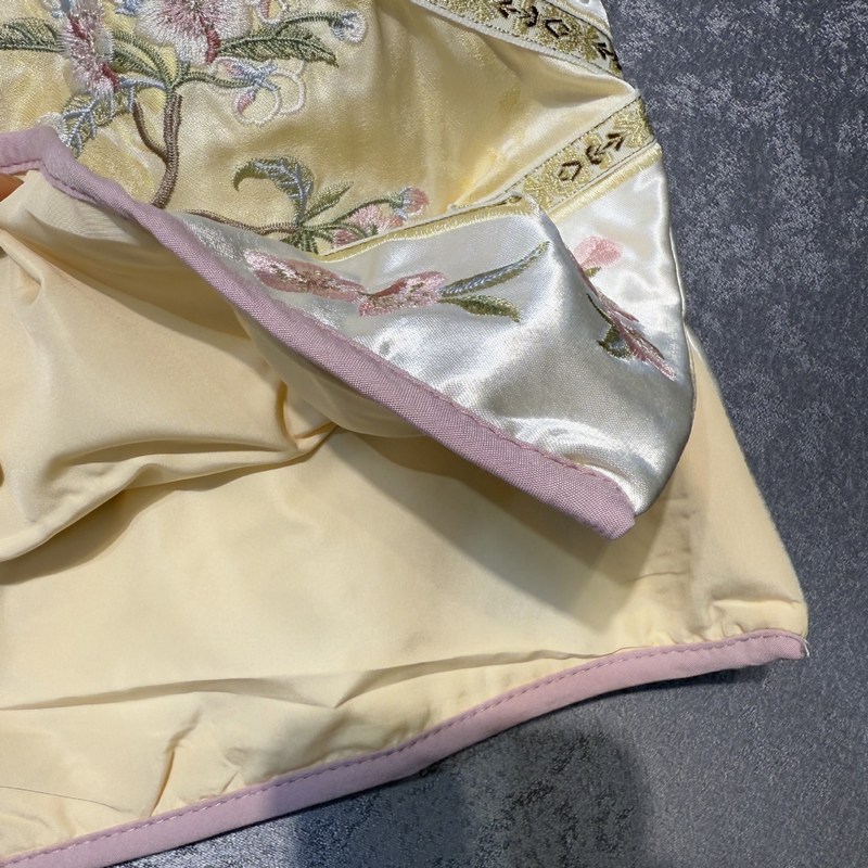 新中式国风折枝花鸟海棠花鸟百搭重工刺绣马甲立领清汉服格格马夹|undefined