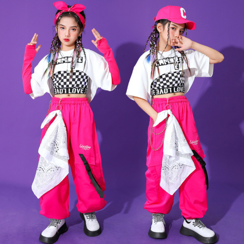Pin hip-hop dance costumes for girl street rapper singers gogo dancers