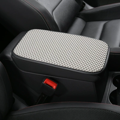 Armrest box pad Massage Net Dustproof and Wear-Resistant - elegant-gray