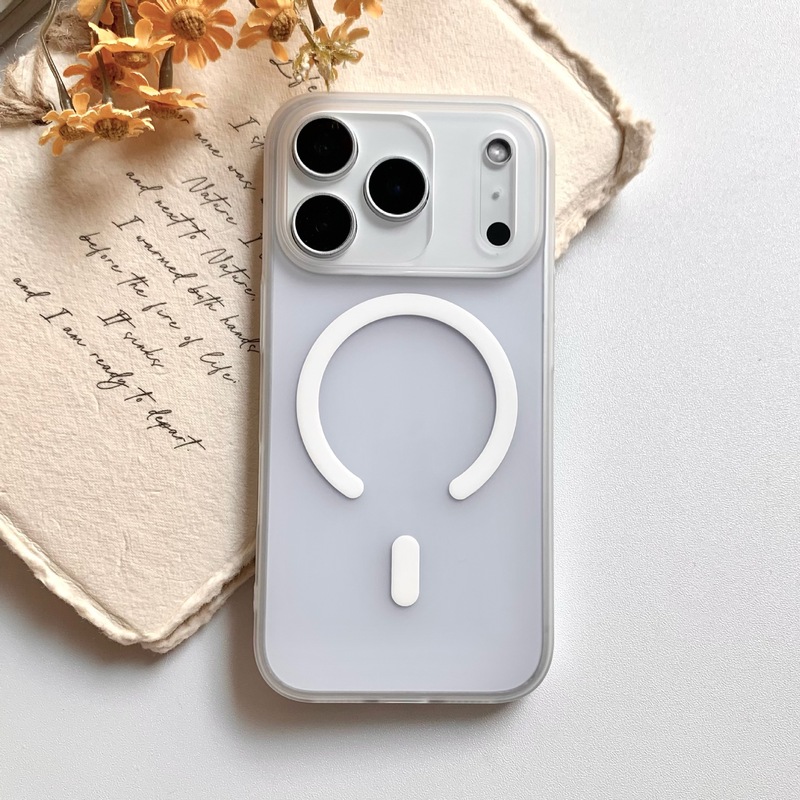 外贸适用iPhone17promax手机壳大孔磨砂肤感苹果16磁吸防摔保护套|undefined