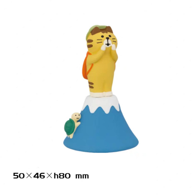 日本の猫の装飾品観光地フィギュア ZAKKA トレンディなブラインドボックスシーン装飾樹脂工芸品子猫の装飾品|undefined