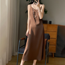法式优雅名媛吊带连衣裙女夏季2024新款收腰显瘦高级感黑色长裙子