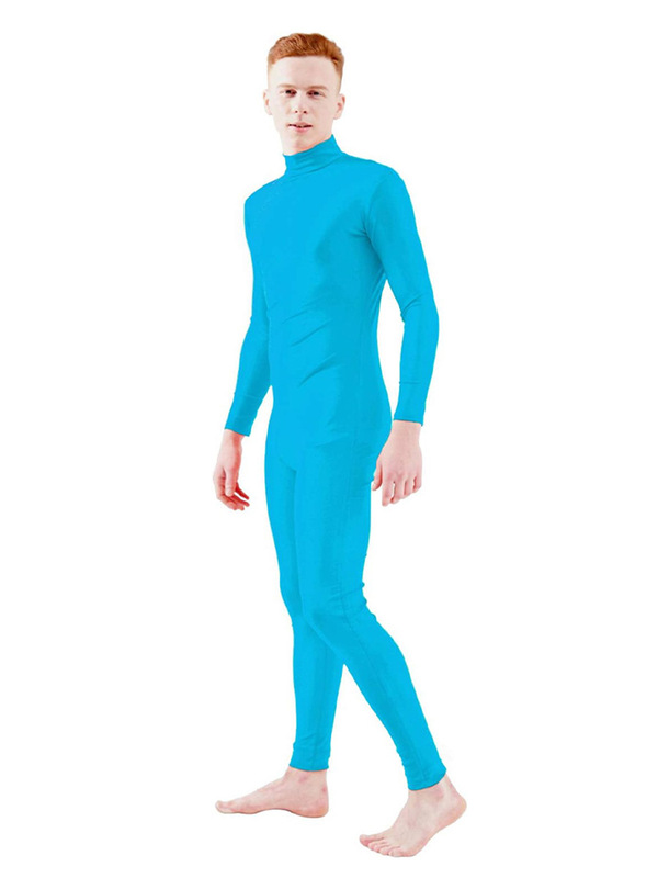 男性の手漏れ足レオタード半包連体服zentai純色服ダンス服舞台演技服|undefined