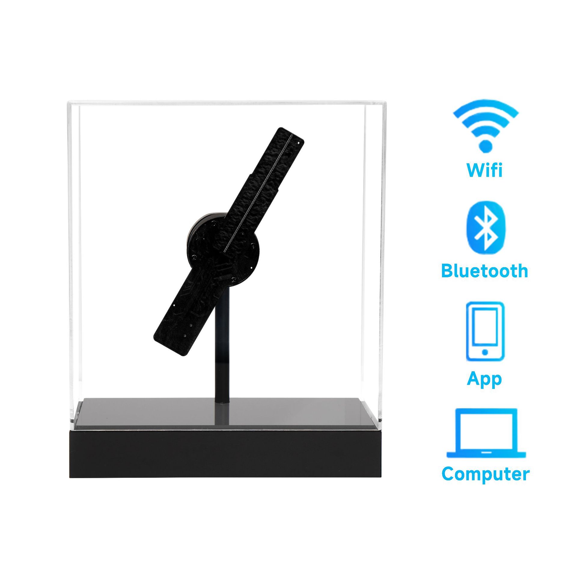 Holographic 3D fan screen, holiday gift desktop decoration