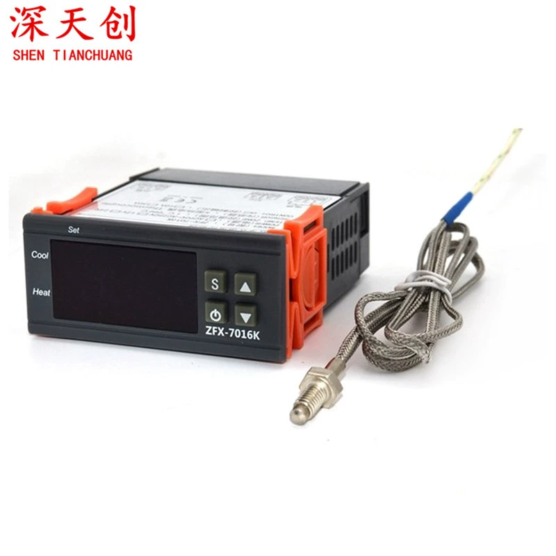 Термопара типа 7016K термостат интеллектуальный цифровой регулятор температуры высокая температура 1 ~ 999 ° переключатель управления высокой мощностью