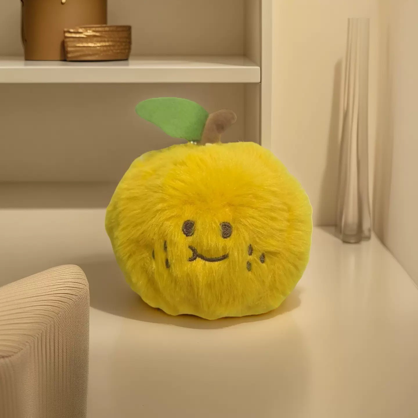 解压砂糖橘子挂件毛绒公仔剥皮珠链扣仿真脱单网红玩具玩偶礼物