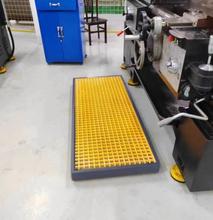 CNC机床脚踏板数控加工车间防滑脚垫双层阶梯站台网格格栅板加厚