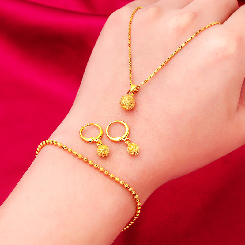 Collar de pulsera fina de las mujeres de oro de arena Collar de traje de mujer de oro de arena de mujeres