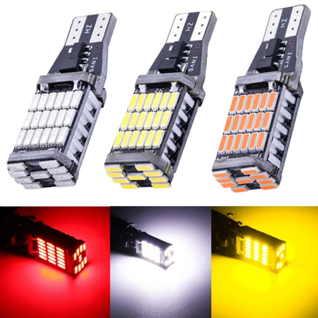 Luz de marcha atrás del coche T15 4014 45smd decodificación electrodeless resaltar marcha atrás luz señal CANbus luz de freno image 2
