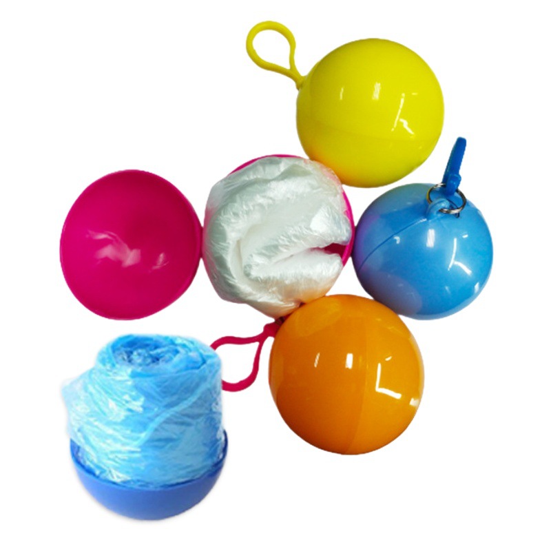 Traje de combinación de bola impermeable desechable para niños adultos poncho con cordón plano portátil de viaje en caja impermeable de una pieza
