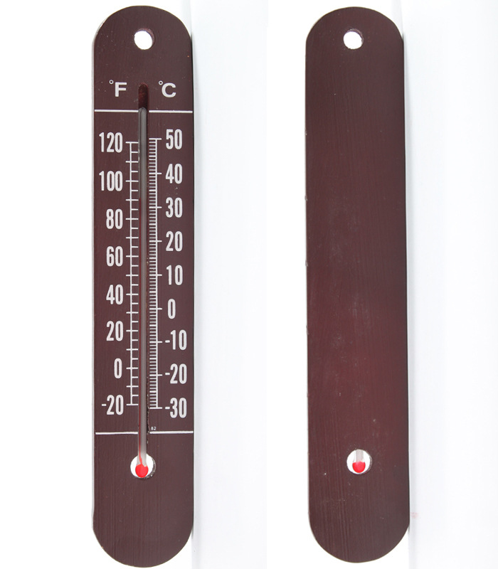 保仪原木温度计高精度室内外壁挂式家用婴儿房大棚仓库木质寒暑表