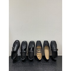 复古小众平底单鞋黑色小皮鞋秋季新款女鞋法式鞋子设计感玛丽珍鞋