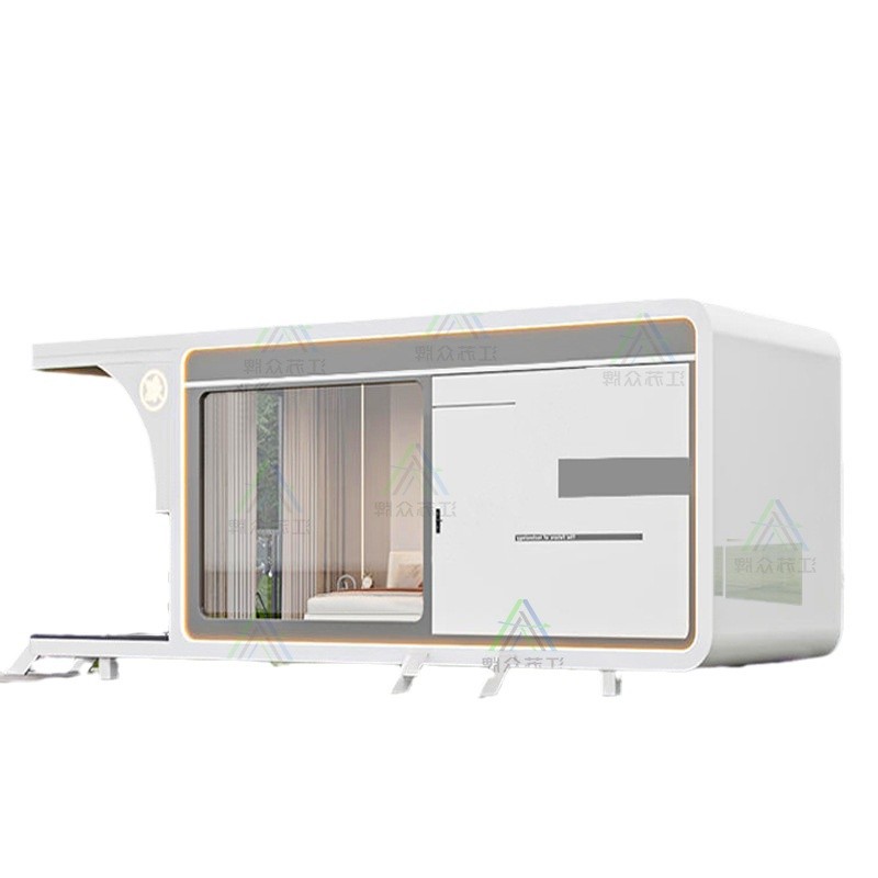 Space Capsula Mobile B & B Habitación con cielo estrellado Villa al aire libre Camping Apple Cabina móvil Oficina Residente Sala de sol