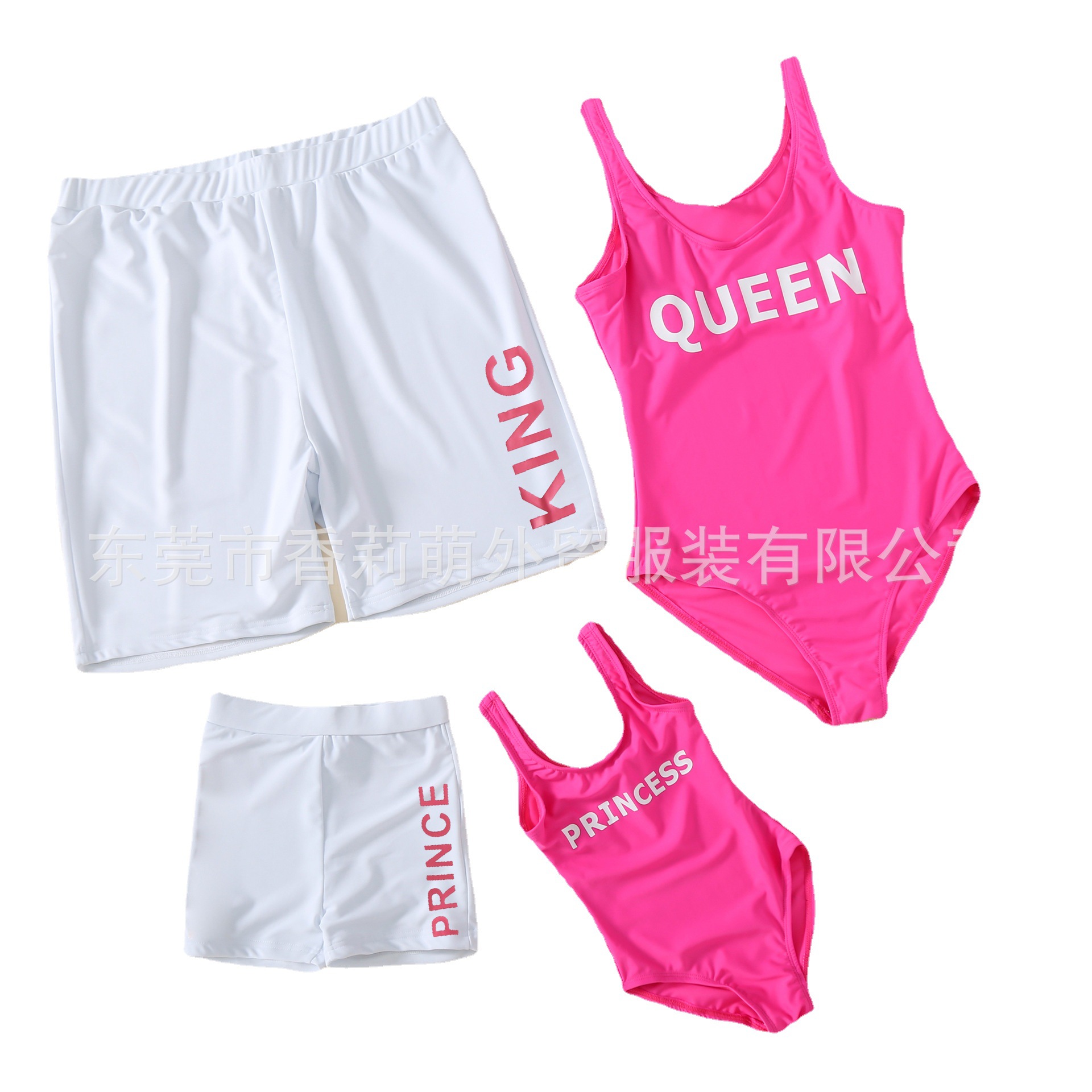 Cross border foreign trade European and American parent-child swimsuit mother daughter swimsuit father boy beach pants family letter Bikini Swimsuit