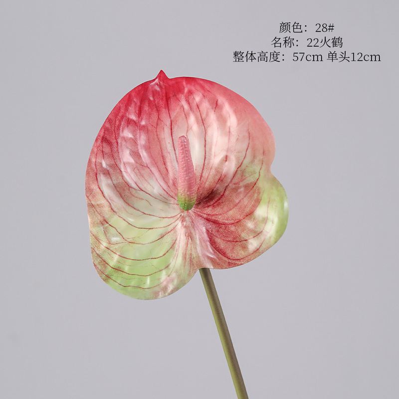 模擬花感触火の鶴単一枝 3D レッドオーキッドホワイトオーキッドグリーンオーキッドピンクオーキッド結婚式家の装飾造花|undefined