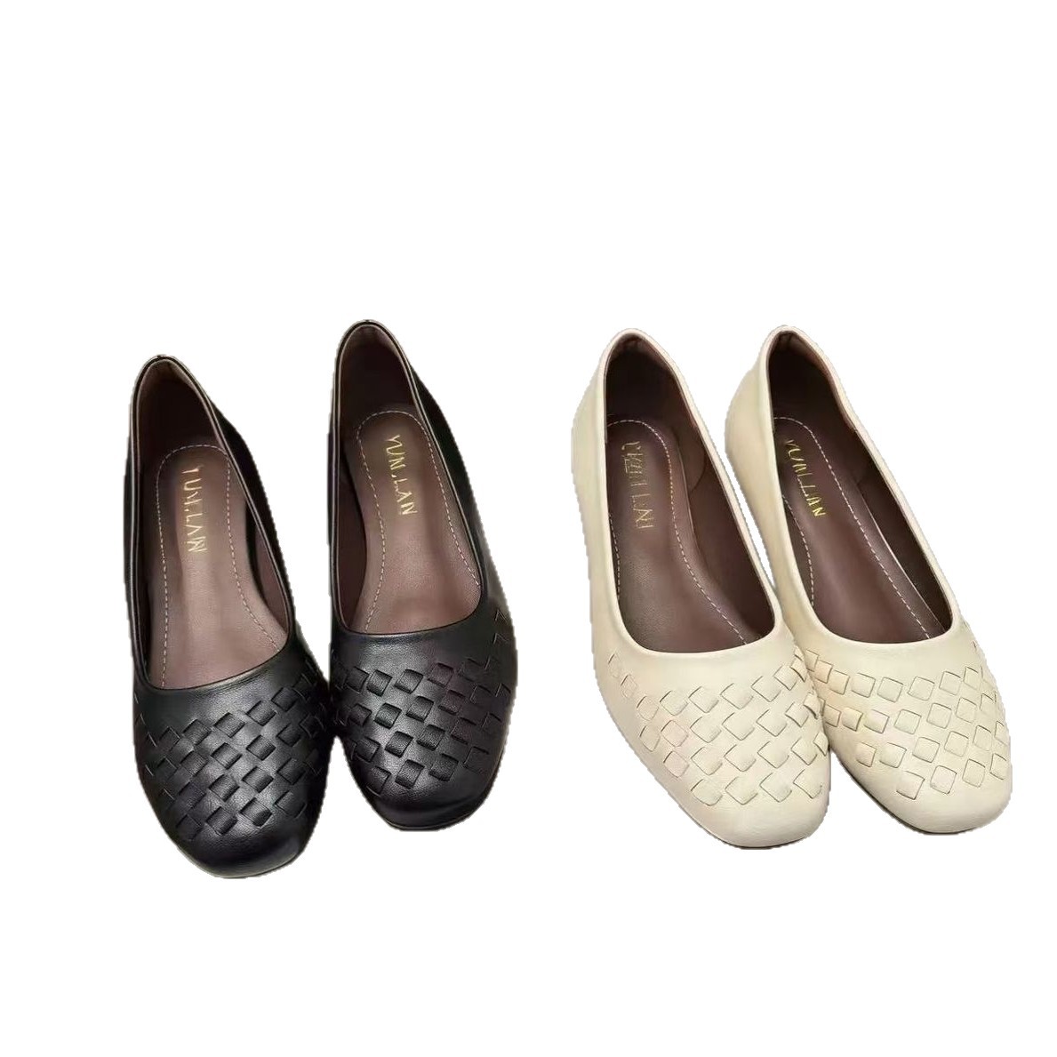 Zapatos de mujer suaves, zapatos de cuero suave, zapatos de cuero suave, zapatos de cuadrícula, zapatos de cuero suave, zapatos de cuero suave