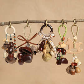 植物种子果壳摇铃包挂件复古森系风铃天然疗愈手工挂铃车挂饰配饰