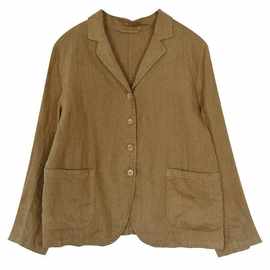 春夏新款纯亚麻小西服 日系宽松都市休闲外套  大码图片色新品款
