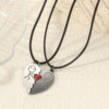 Fashionable pendant for beloved, necklace, metal chain for St. Valentine's Day, European style, Birthday gift, wholesale