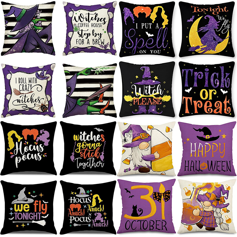 halloween-decoration-witch-print-linen-throw-pillow-cover-living-room-sofa-party-pillow-cover