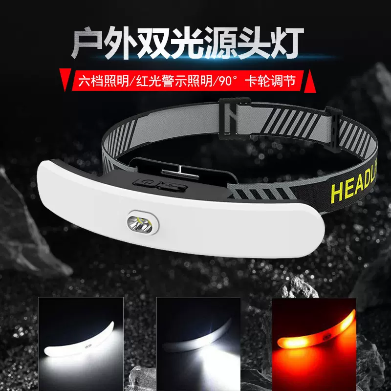 LED头灯强光远射可充电防水超亮头戴式夜钓灯矿灯超长续 航手电筒