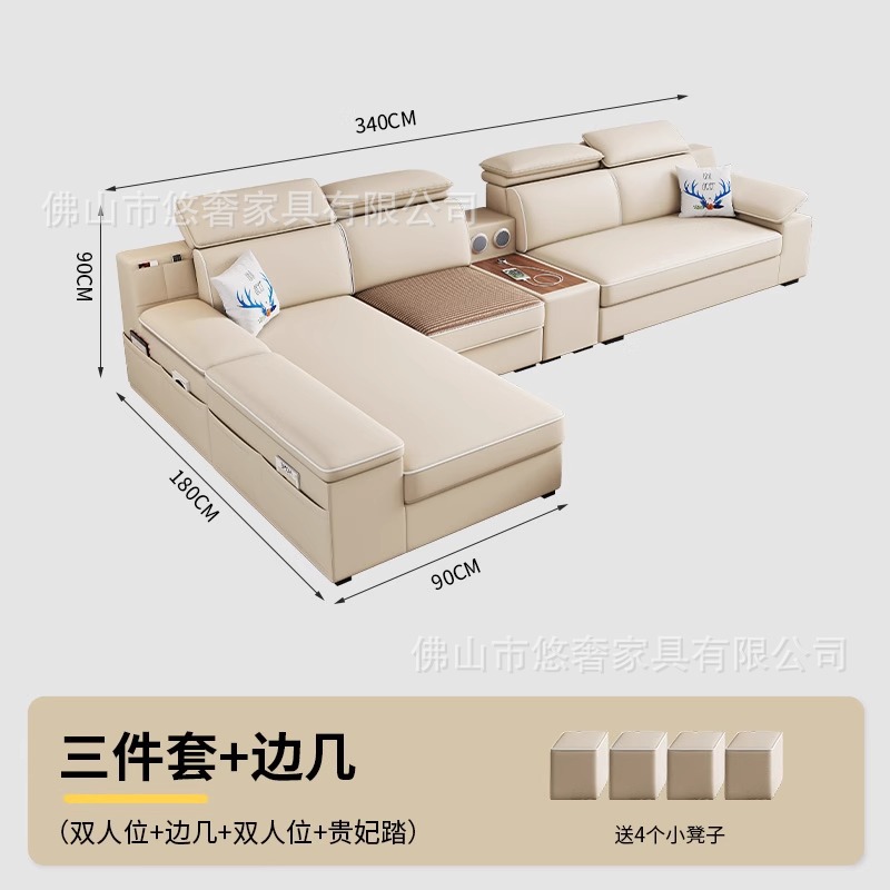 佛山ソファシンプルでモダンなリビングルームの組み合わせ大型多機能家具コーナーフェイバリーズ猫スクラッチファブリックソファ
