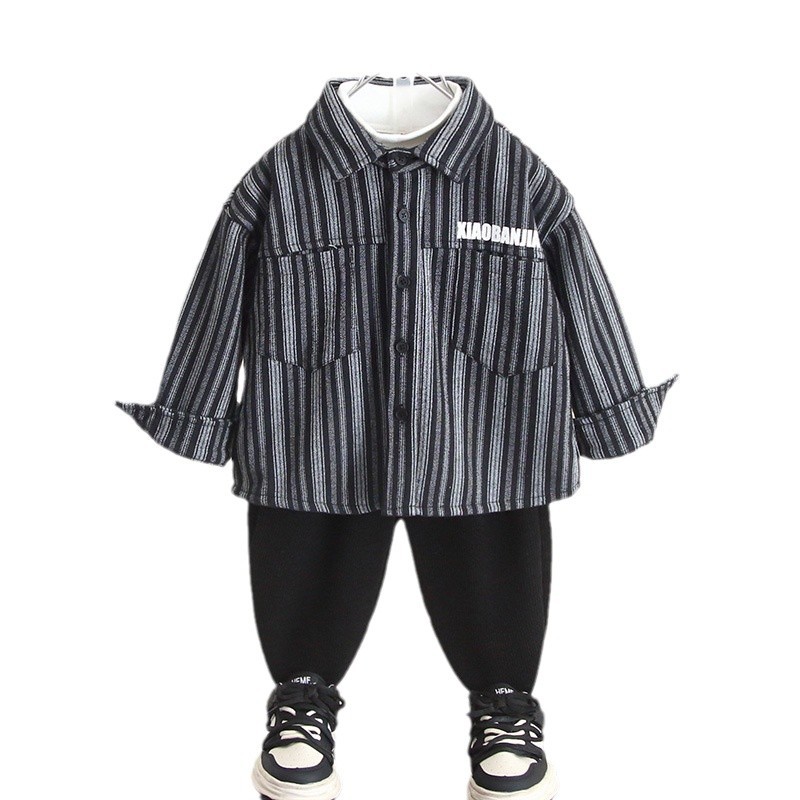 6921 camisas de otoño e invierno para niños 2025 nuevos tops exteriores para niños más chaqueta de bebé gruesa de terciopelo ropa de invierno