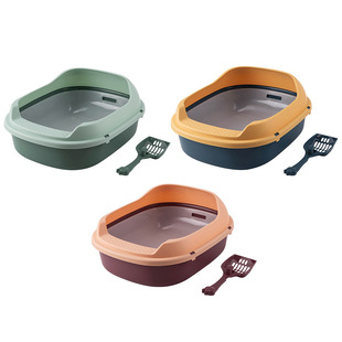 Double layer cat litter box high bag border splash cat toilet pet cat supplies wholesale