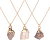 Multicoloured organic pendant, crystal necklace, natural ore, suitable for import