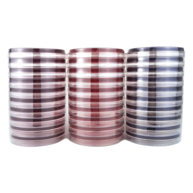 Готовый питательный агар-пластинка R2A, кровяная пластинка для обнаружения вибрий, бактериальная культура, нейтральная двухслойная стерильная.