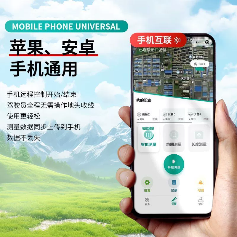 Измеритель площади для техники Kubota, высокоточный прибор для измерения земель, GPS/Beidou позиционирование, учет урожая в поле