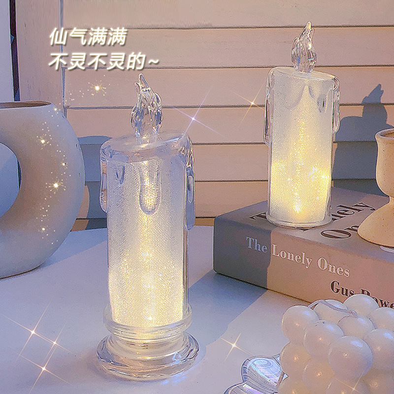 Led Artificial Candle Lamp Creative Night Light Bedroom Bedside Lamp Atmosphere Lamp Creative Gift Desktop Decoration Ornaments