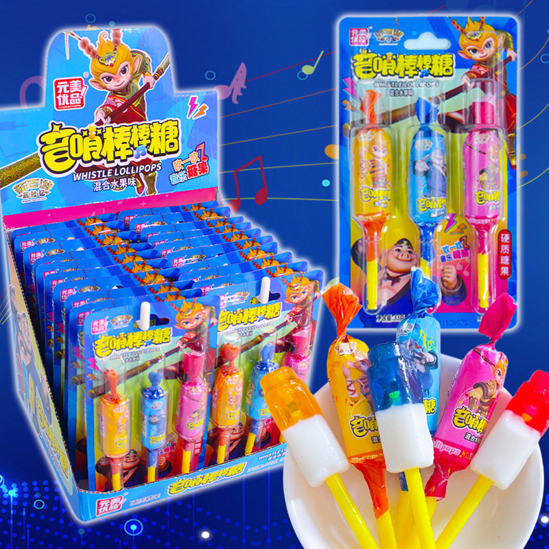 音哨棒棒糖糖玩口哨音乐硬糖创意儿童糖果休闲小零食学校超市批发