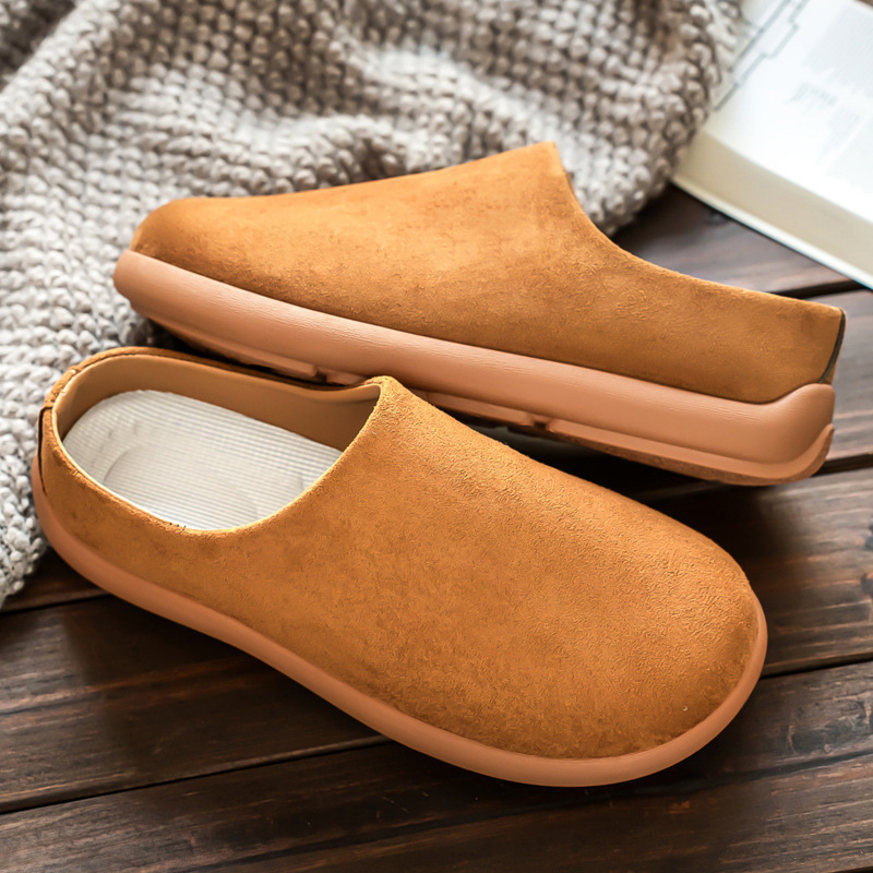 Cross-Border Fleece-Lined Warm Cotton Slippers for Men, Winter Slip-On Shoes, Small Potato Snow Boots, New Birkenstock Shoes for Men