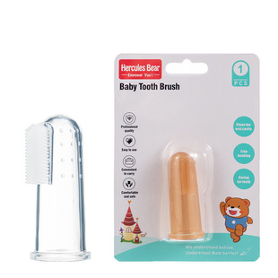 Foreign Trade Cross-border Baby Finger Set Silicone Toothbrush Thumb Set Breast Toothbrush Export Full Silicone Tongue Toothbrush