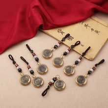 黄铜祥云八大生肖守护神钥匙扣转转挂件饰品复古汽车钥匙厂家批发