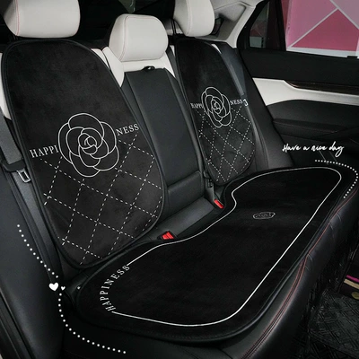 Plush High-End Camellia Car Seat | Seat cushion, seat cover