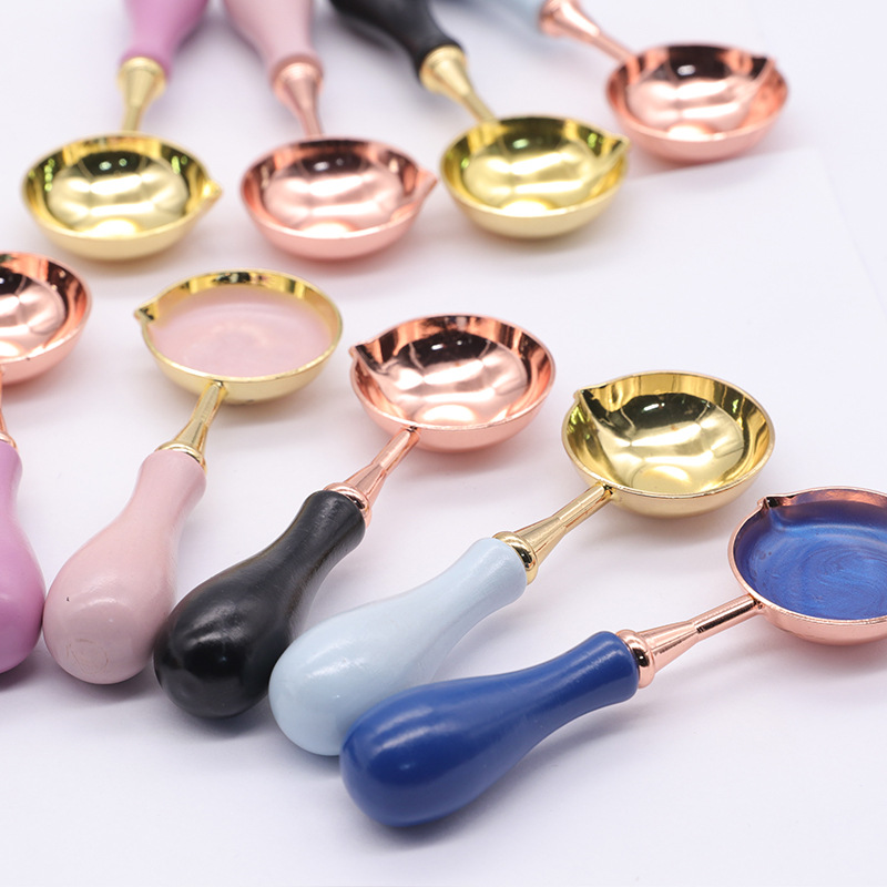 Fuego pintura cuchara vintage macaron 9 color fuego pintura sello sellado cera herramienta accesorios sobre mano cuenta sellado cera uso